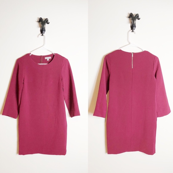 COS Dresses & Skirts - COS Burgundy Long Sleeve Shift Dress